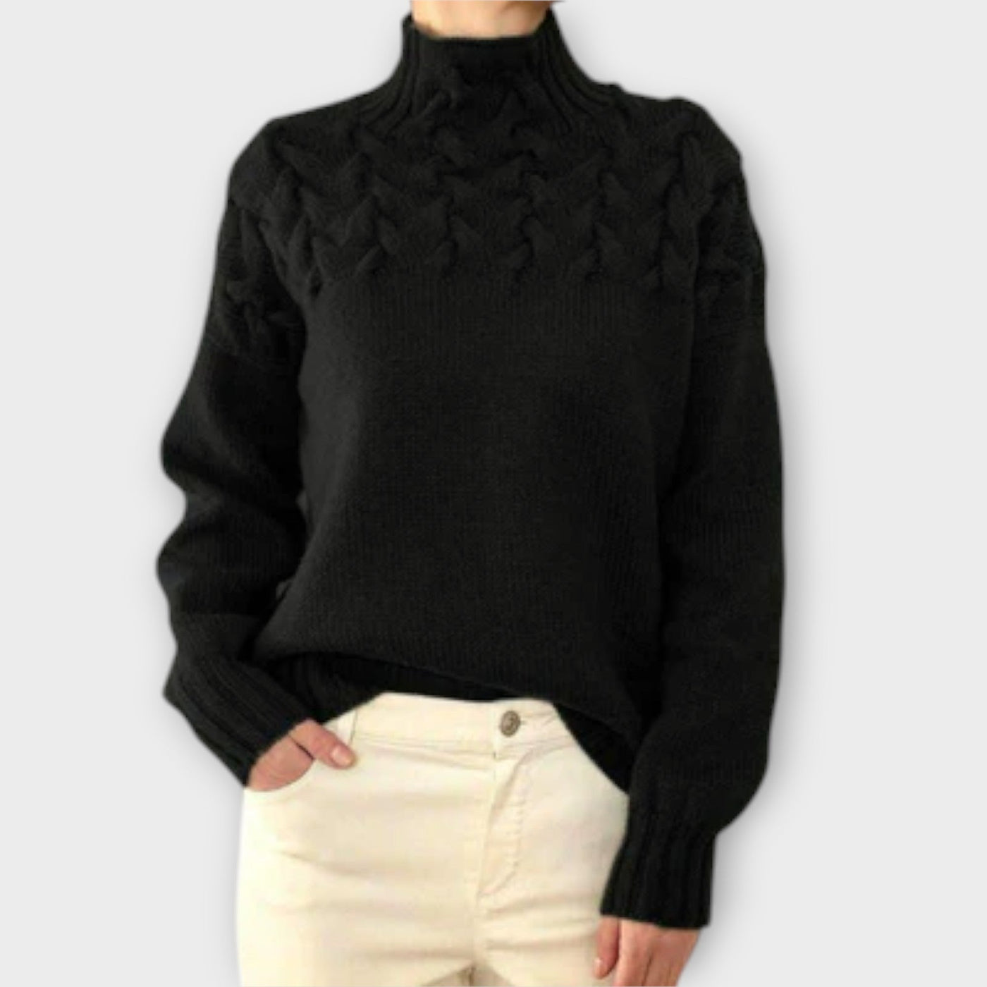 Eva – Pull en maille torsadée pour femme