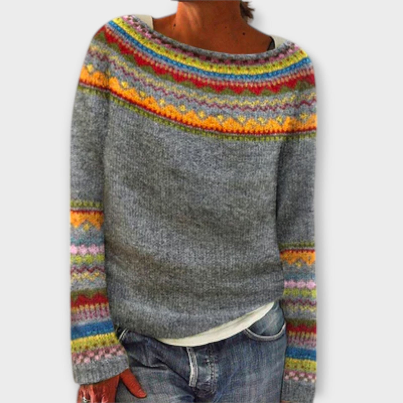Pull vintage en tricot pour femmes