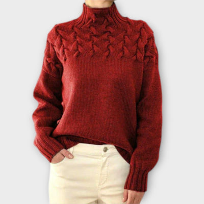 Eva – Pull en maille torsadée pour femme