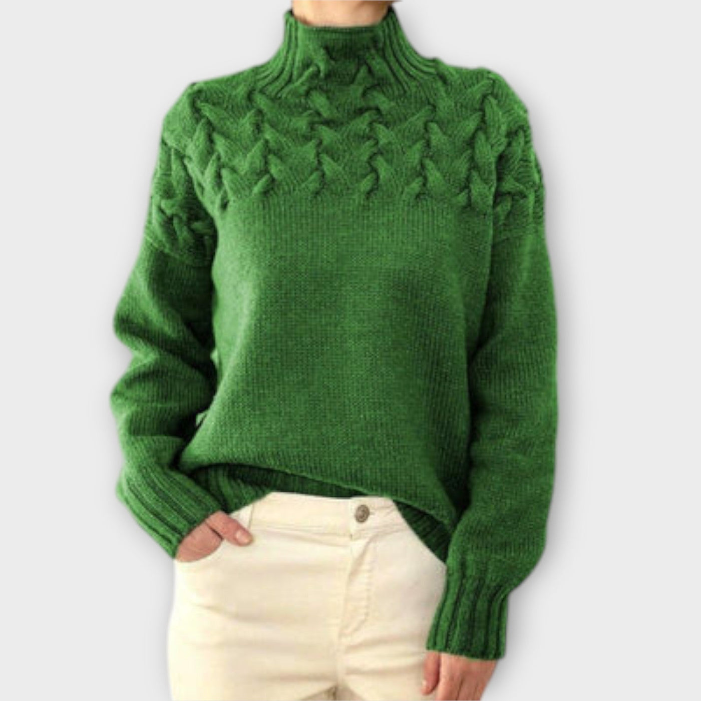 Eva – Pull en maille torsadée pour femme