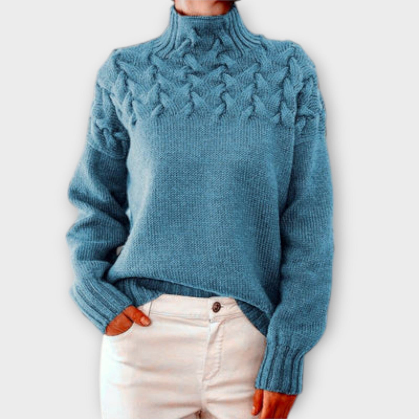 Eva – Pull en maille torsadée pour femme
