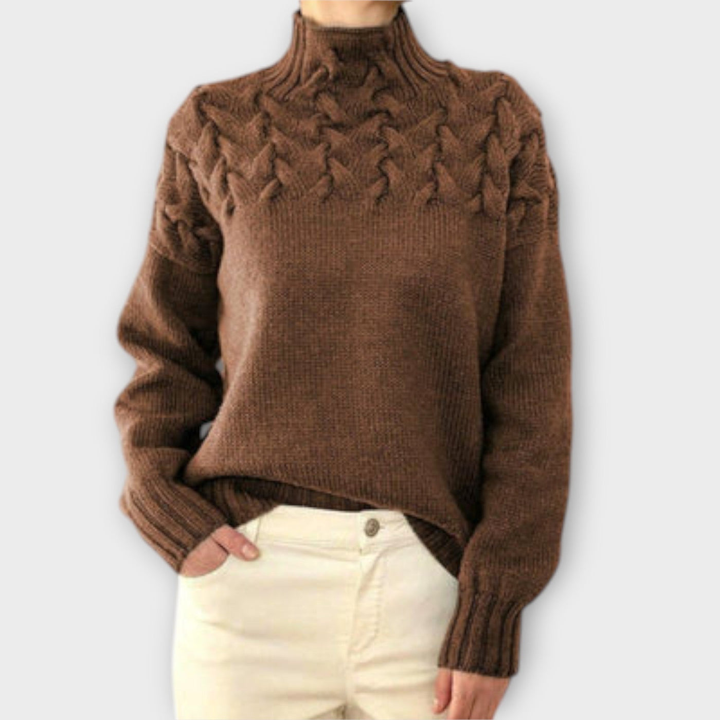Eva – Pull en maille torsadée pour femme
