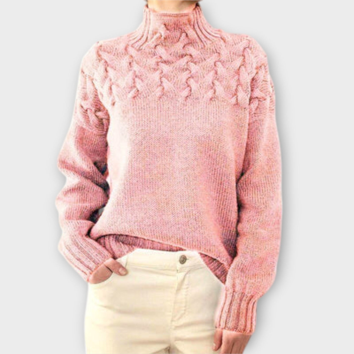 Eva – Pull en maille torsadée pour femme