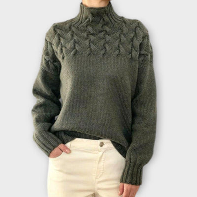 Eva – Pull en maille torsadée pour femme