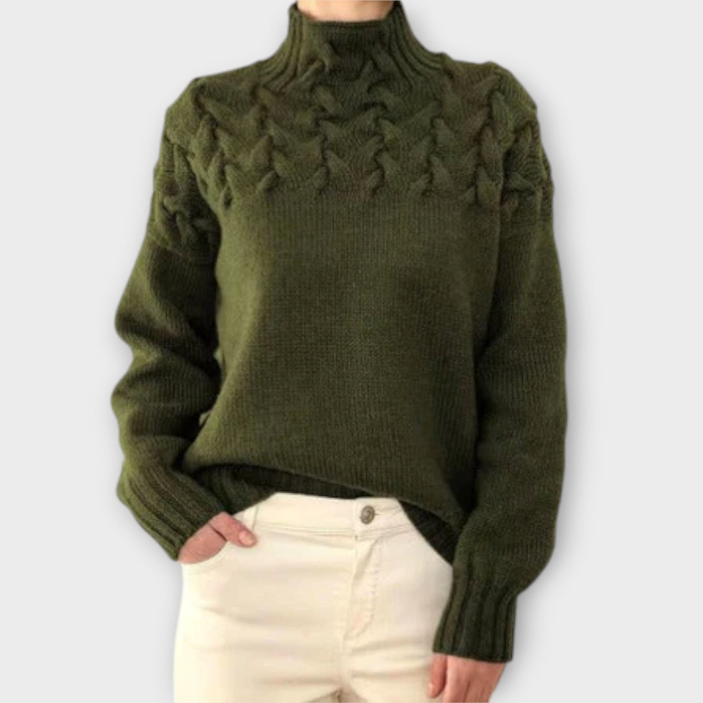 Eva – Pull en maille torsadée pour femme