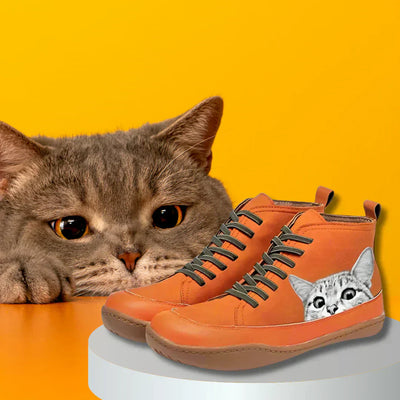 Fenna | Chaussures en cuir pour les amoureux des chats