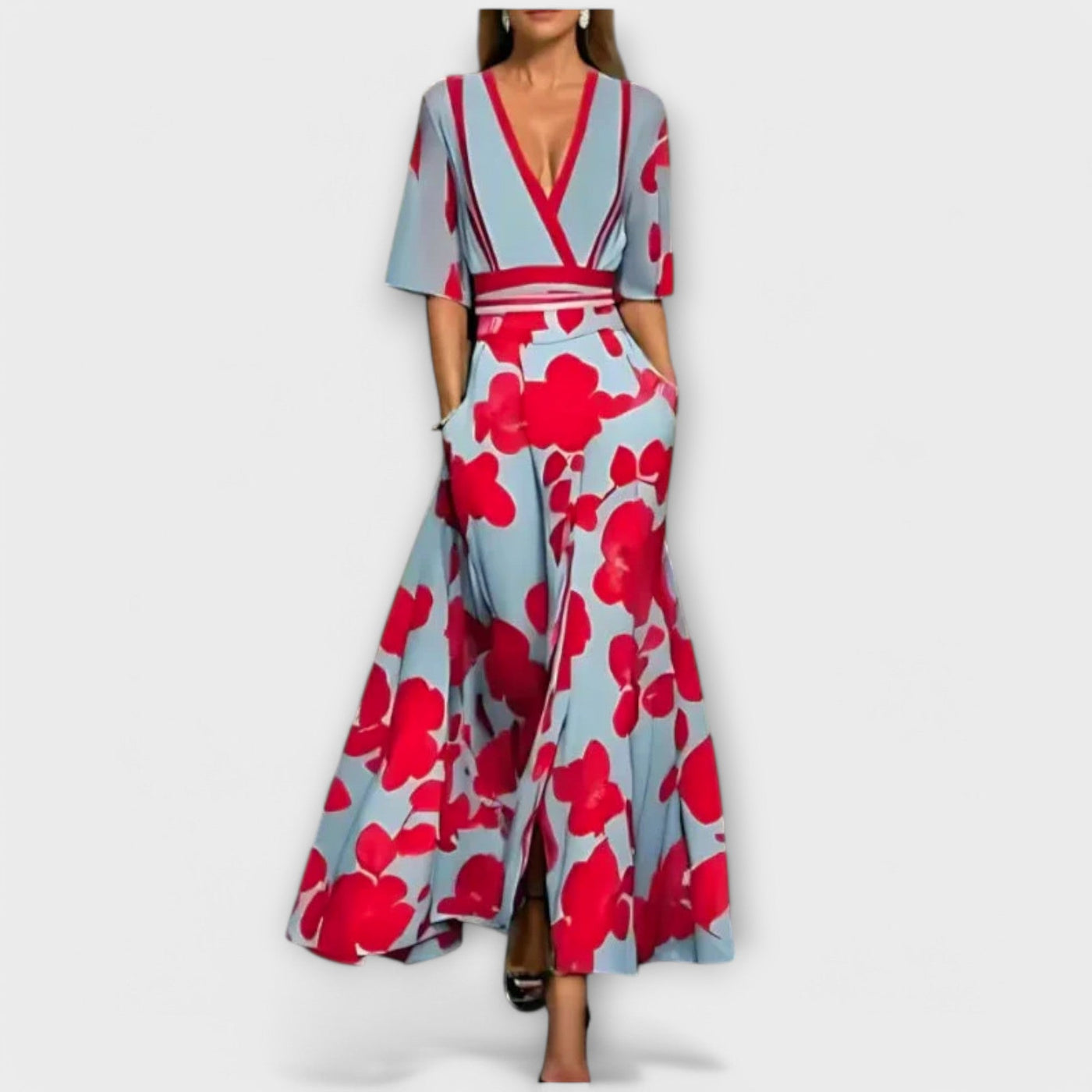 Elise – Robe fourreau fleurie élégante